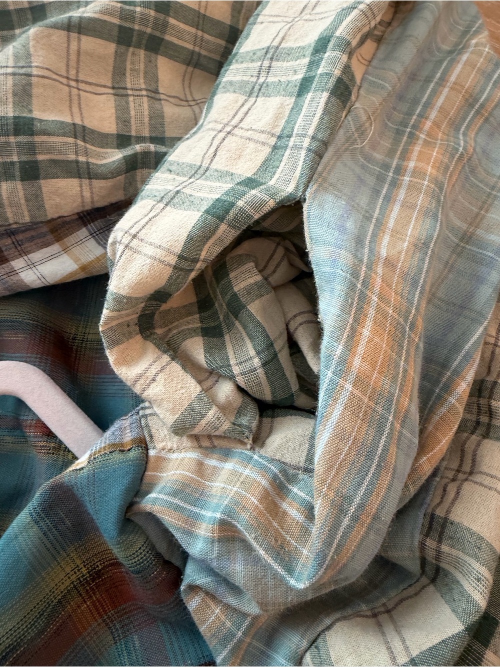 Tea-Length Plaid Maxi Sundress in Teal and Cream - Picture 6 of 7